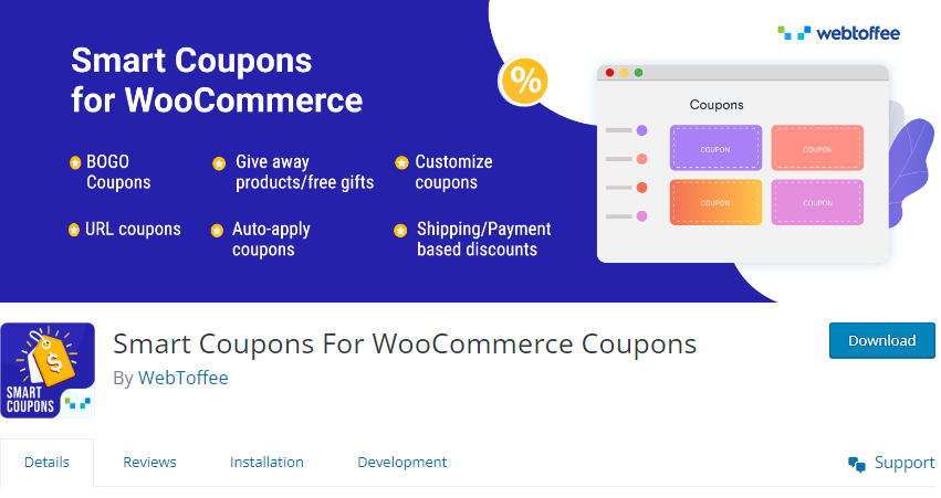 Best WooCommerce Coupon Plugins- Smart Coupons For WooCommerce 